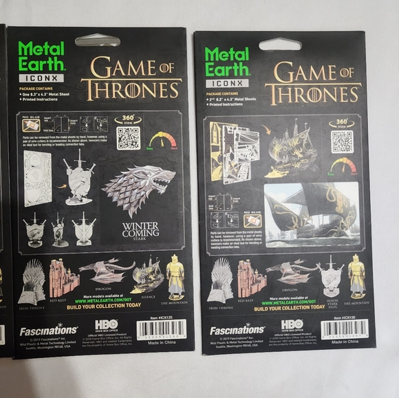 NEW Metal Earth ICONX Kits DROGON ST SIGIL SILENCE IRON THRONE RED KEEP MOUNTAIN - Picture 5 of 9